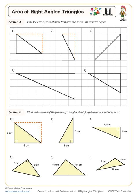 area of a triangle worksheet - Google Search | Triangle worksheet